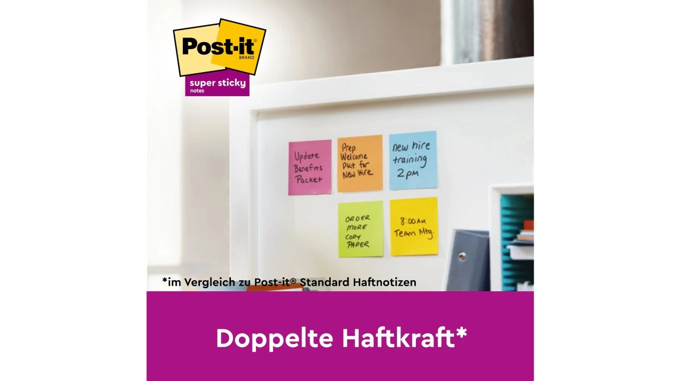 POST-IT Haftnotizen Super Sticky Playful Collection 6 x 90 Blatt