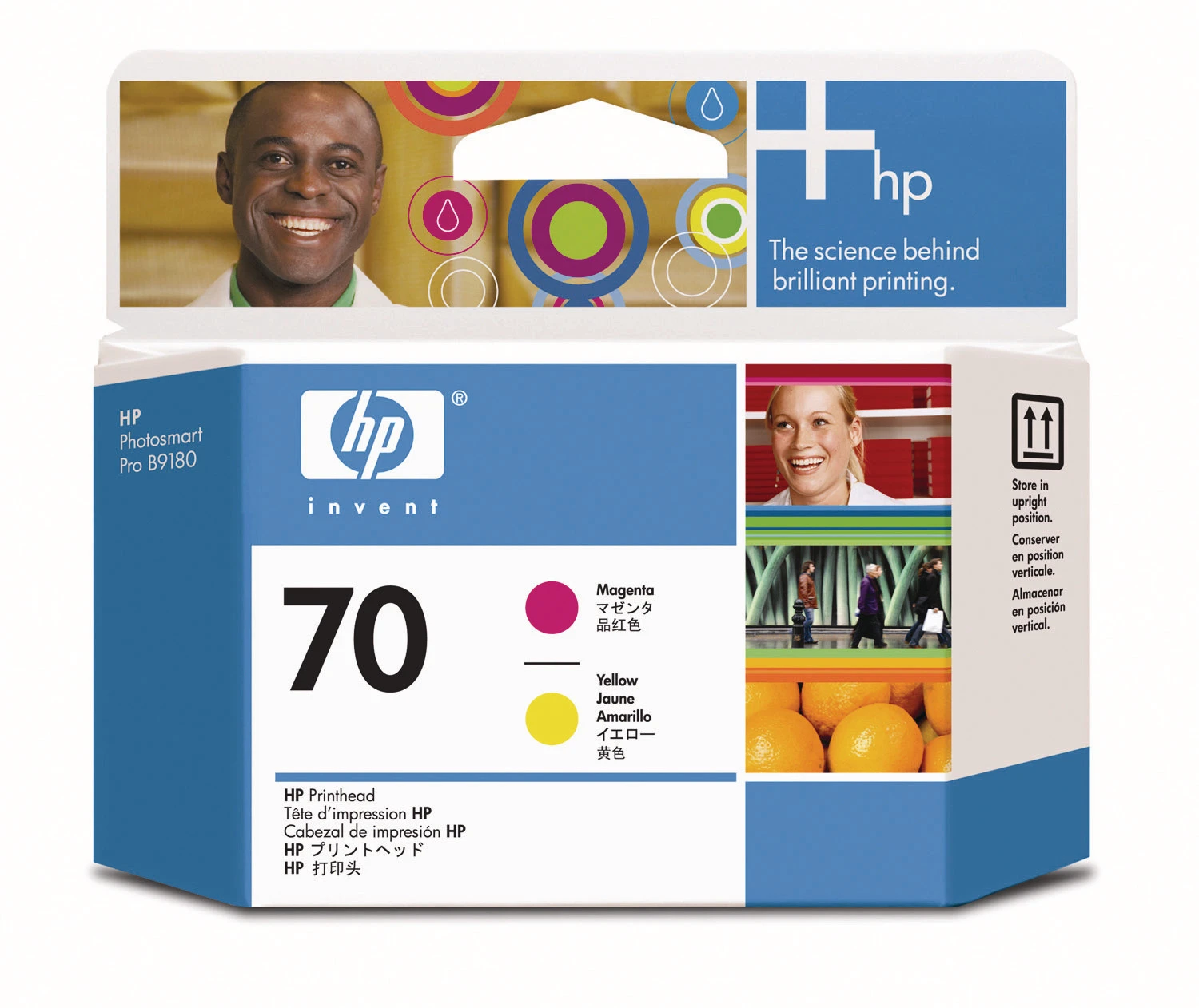 Hewlett Packard Tête d'impression magenta/jaune (C9406A, 70)