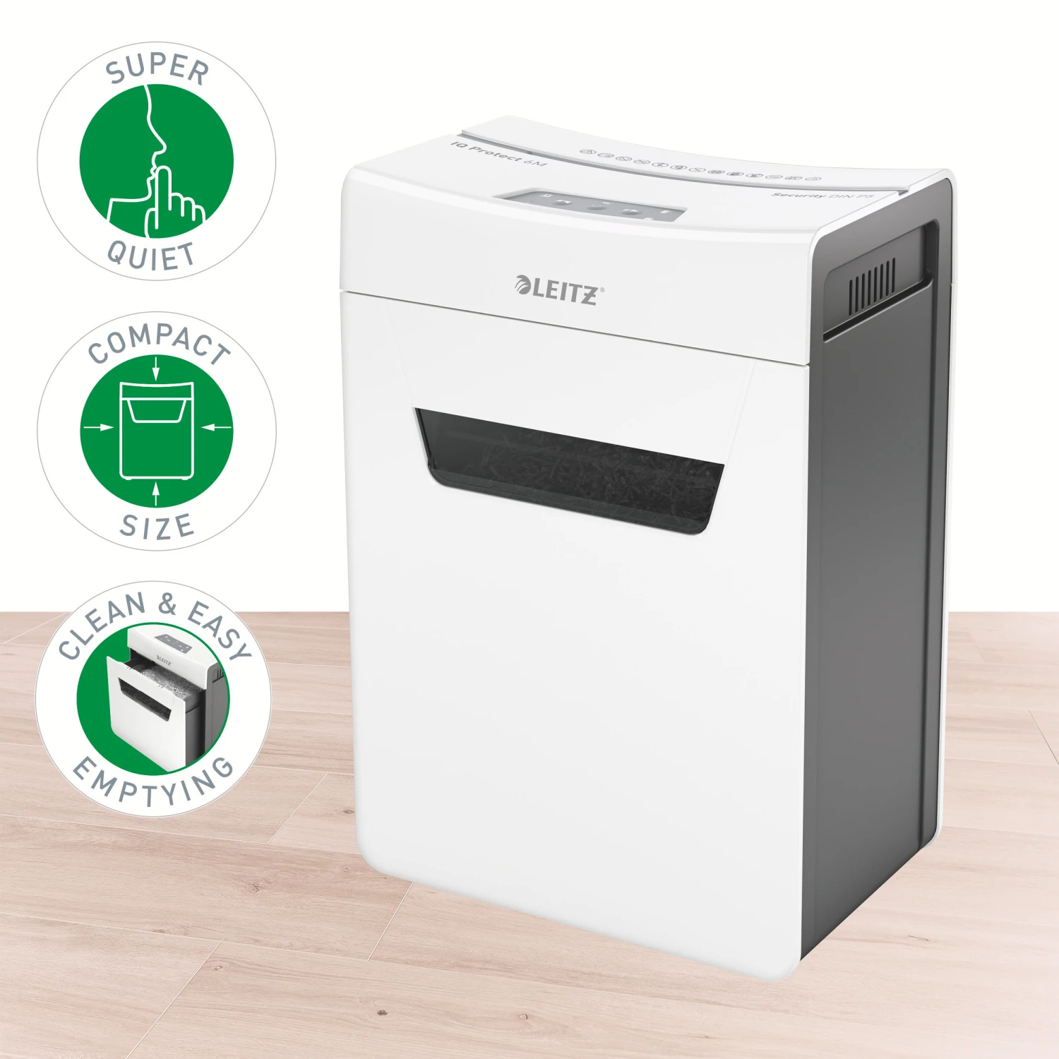 LEITZ Aktenvernichter IQ Protect 6M, P-5, 18lt