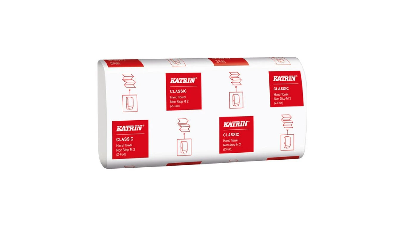 KATRIN Essuie-mains en papier Non Stop M Wide pliage Z, 2 couches, blanc