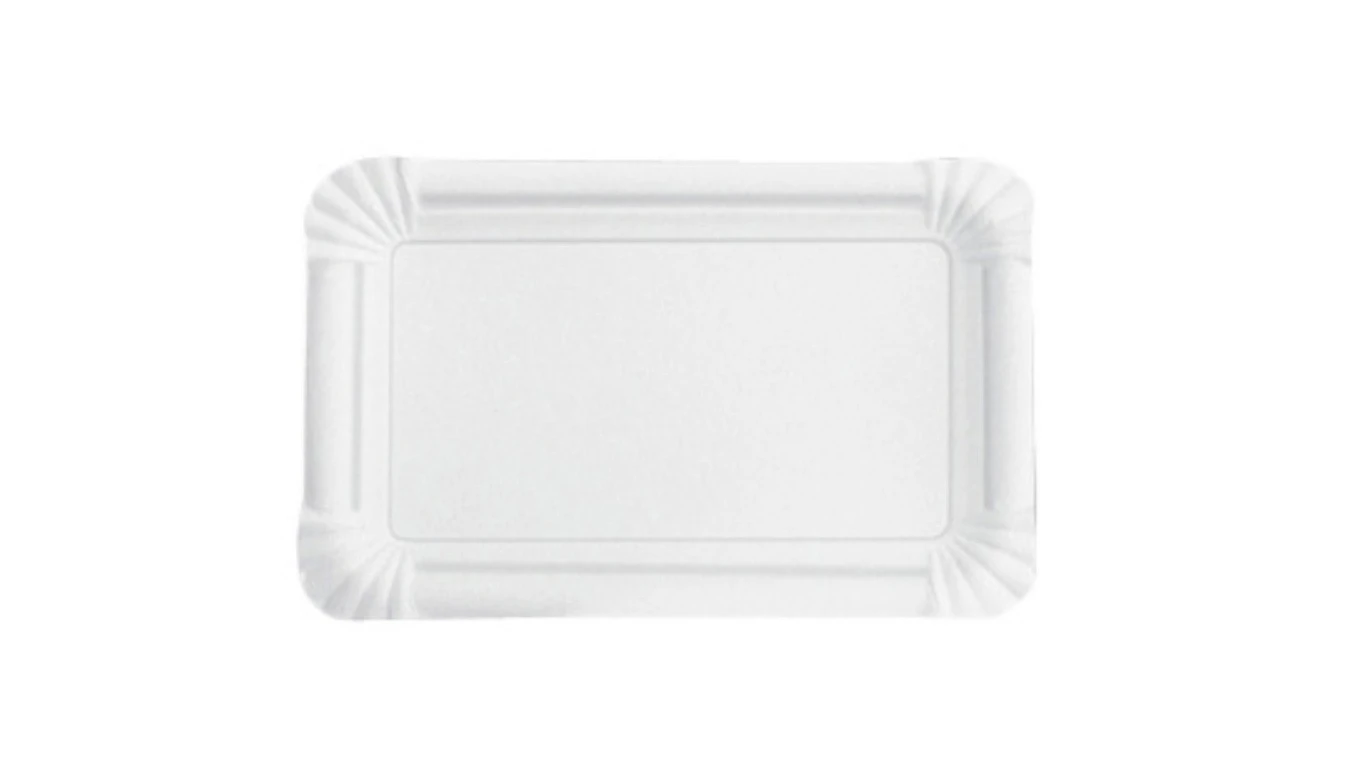 Assiettes jetables rectangulaires, 250 pièces