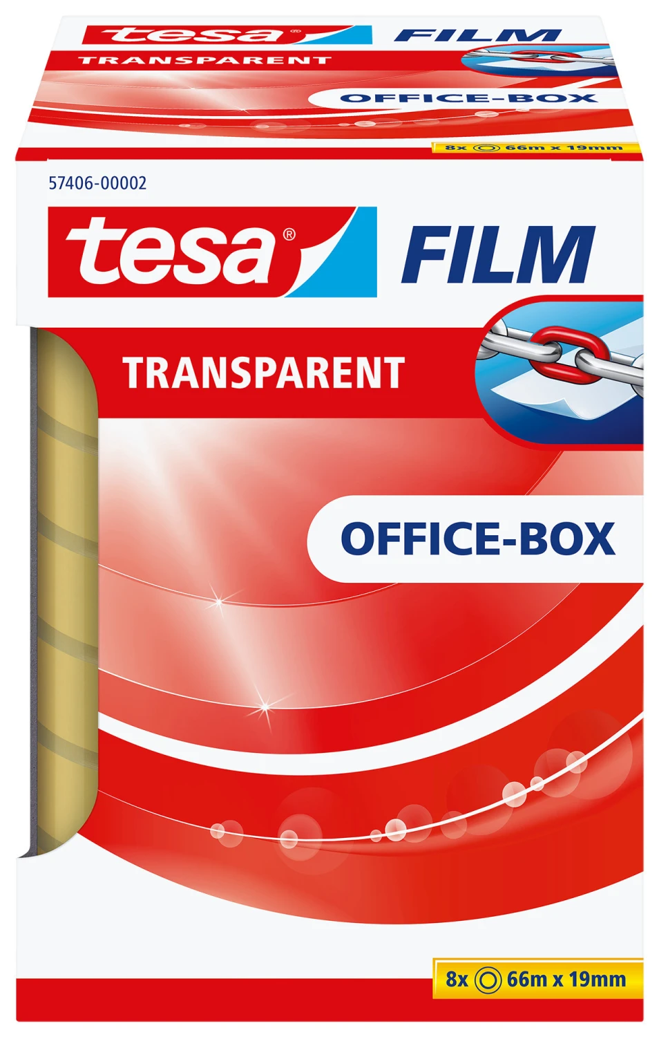 TESA Ruban adhésif transparent en boîte 66 m x 19 mm