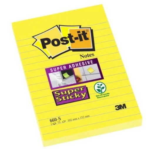 POST-IT Super Sticky Notes néon lignées