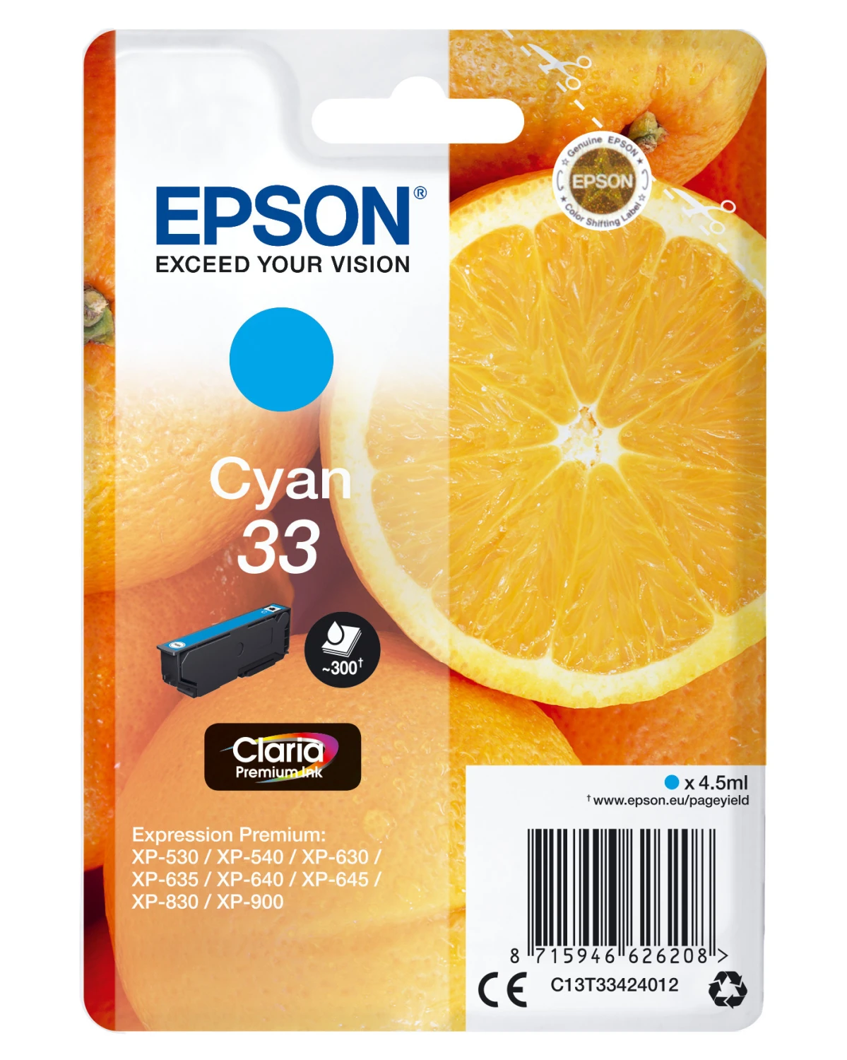 EPSON 33 Tintenpatrone cyan