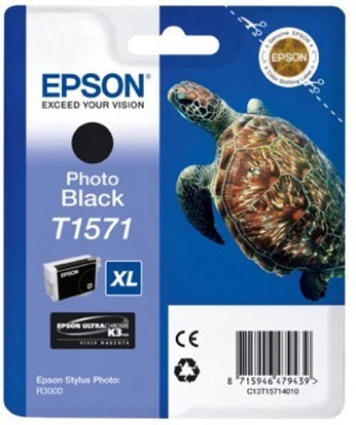 Epson Cartouche d'encre photo noir (C13T15714010, T1571)