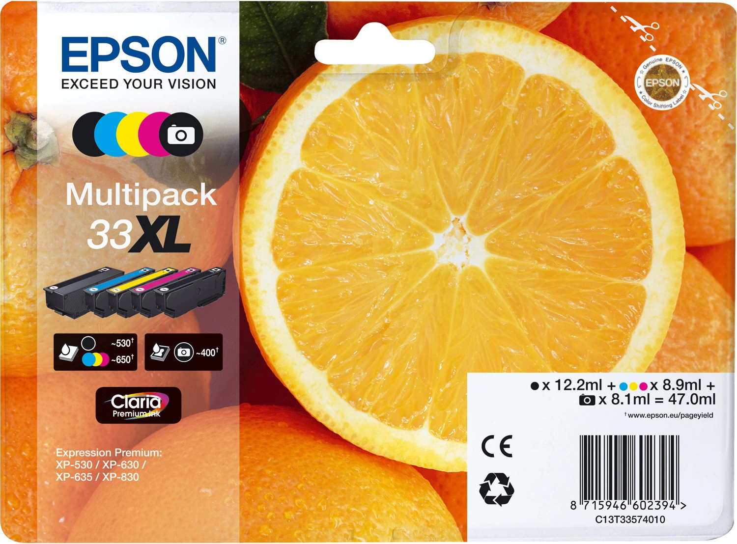 EPSON T335740 33XL Multipack Tinte CMYBKPBK