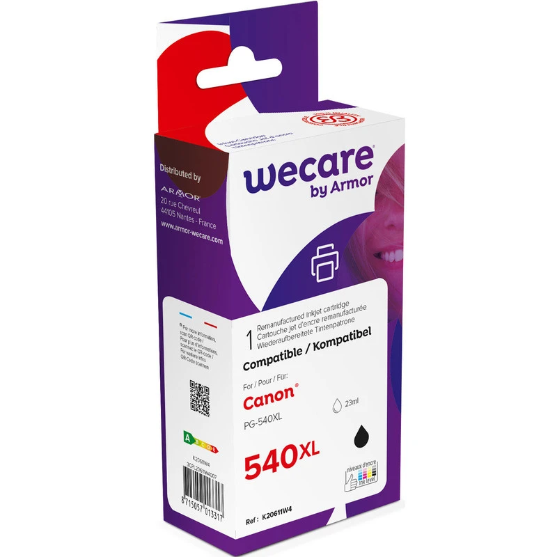 WECARE PG-540XLWE Cartouche d'encre XL rebuilt noir