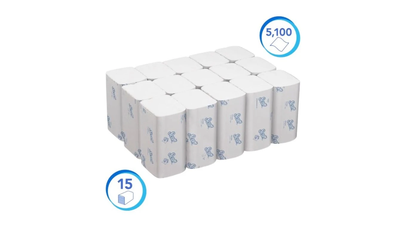 SCOTT Essuie-mains en papier Professional pliage V, 1 couche, blanc
