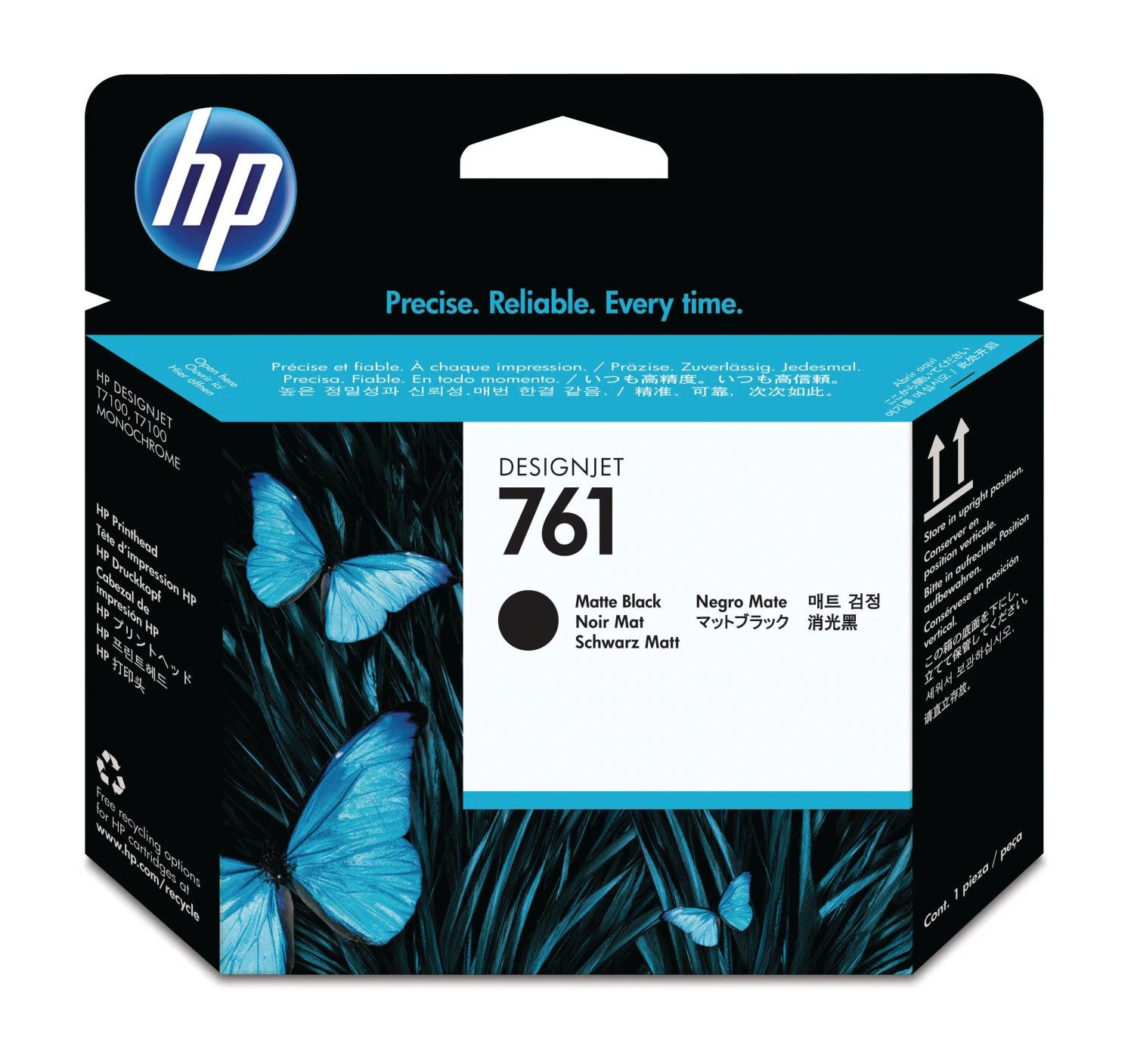 Hewlett Packard Tête d'impression noir mat (CH648A, 761)