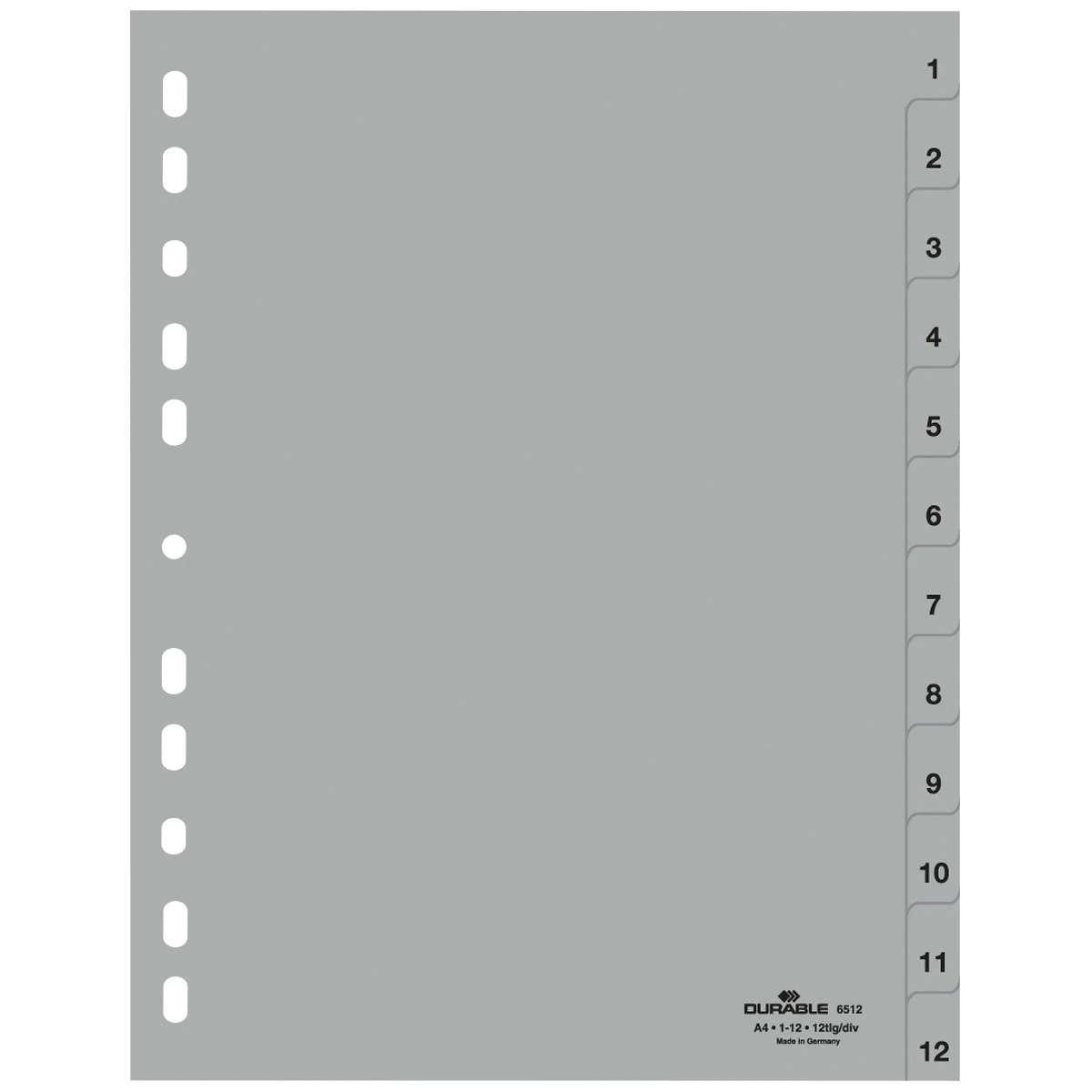 DURABLE Zahlenregister 1 - 12