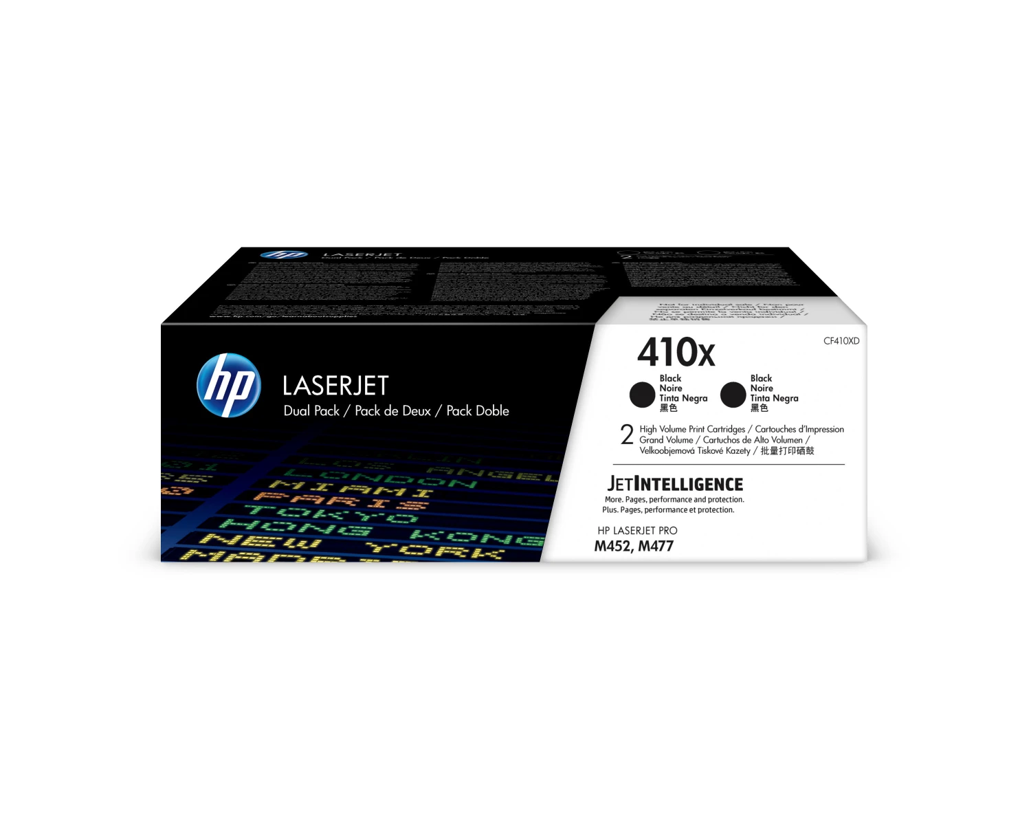 HP 410X Toner origina noir 2x 6'500 Pages Dual-Pack CF410XD