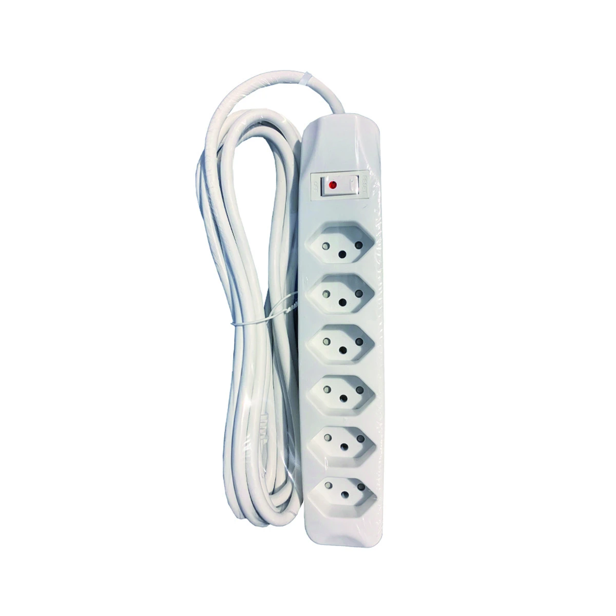 Bloc multiprise 6x, blanc