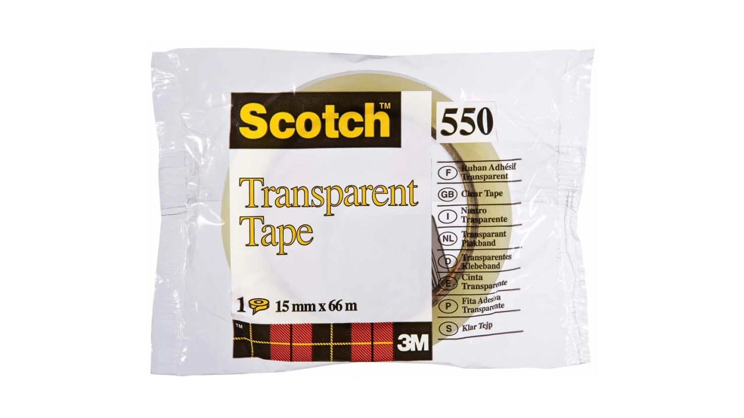 SCOTCH Transparent 550 Tape Ruban adhésif