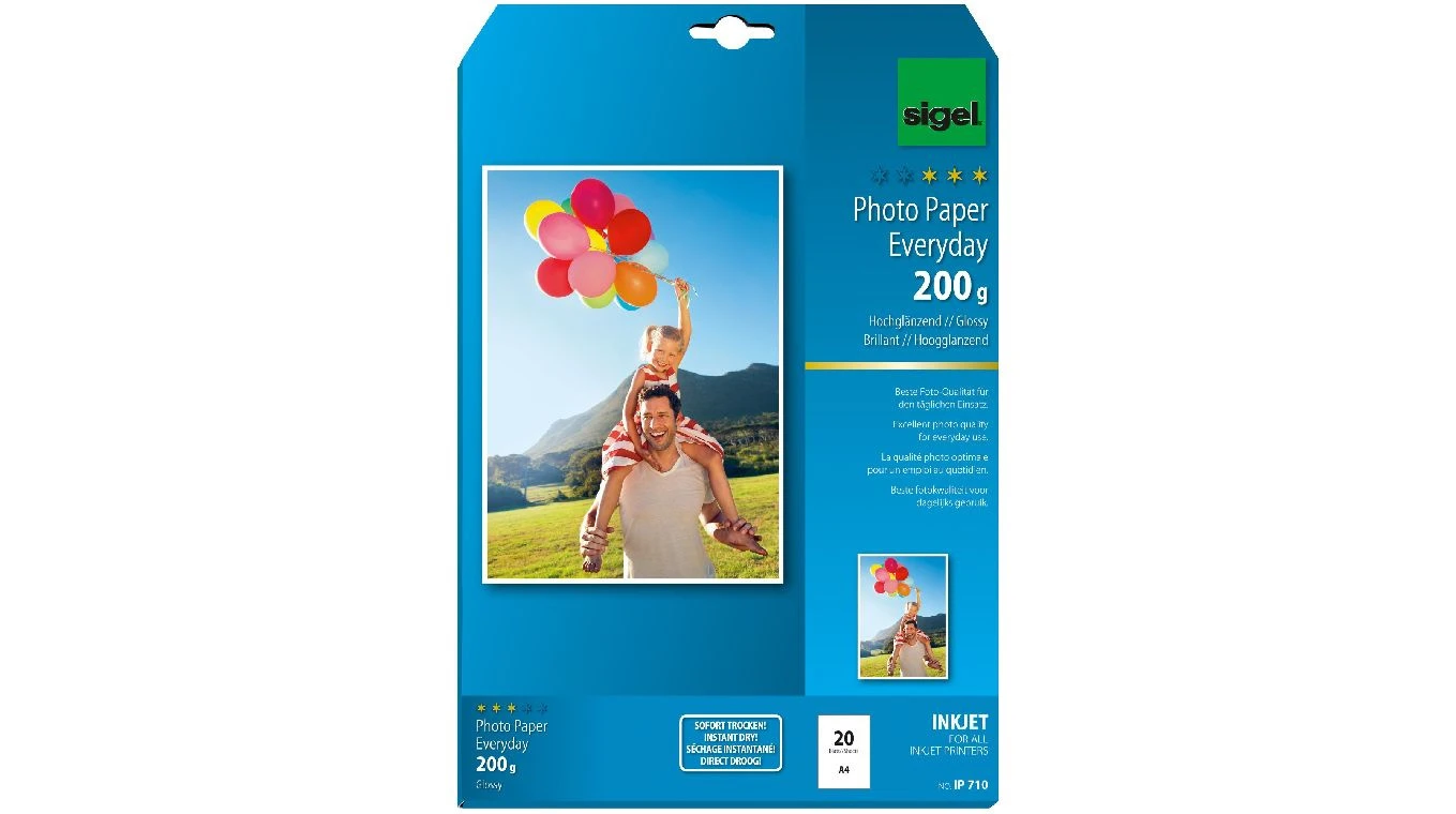 SIGEL InkJet papier photo Everyday A4, 200 g/m2, brillant