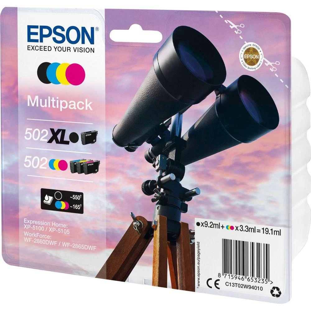 EPSON T02W9 Multipack encre XL/standard BK/CMY