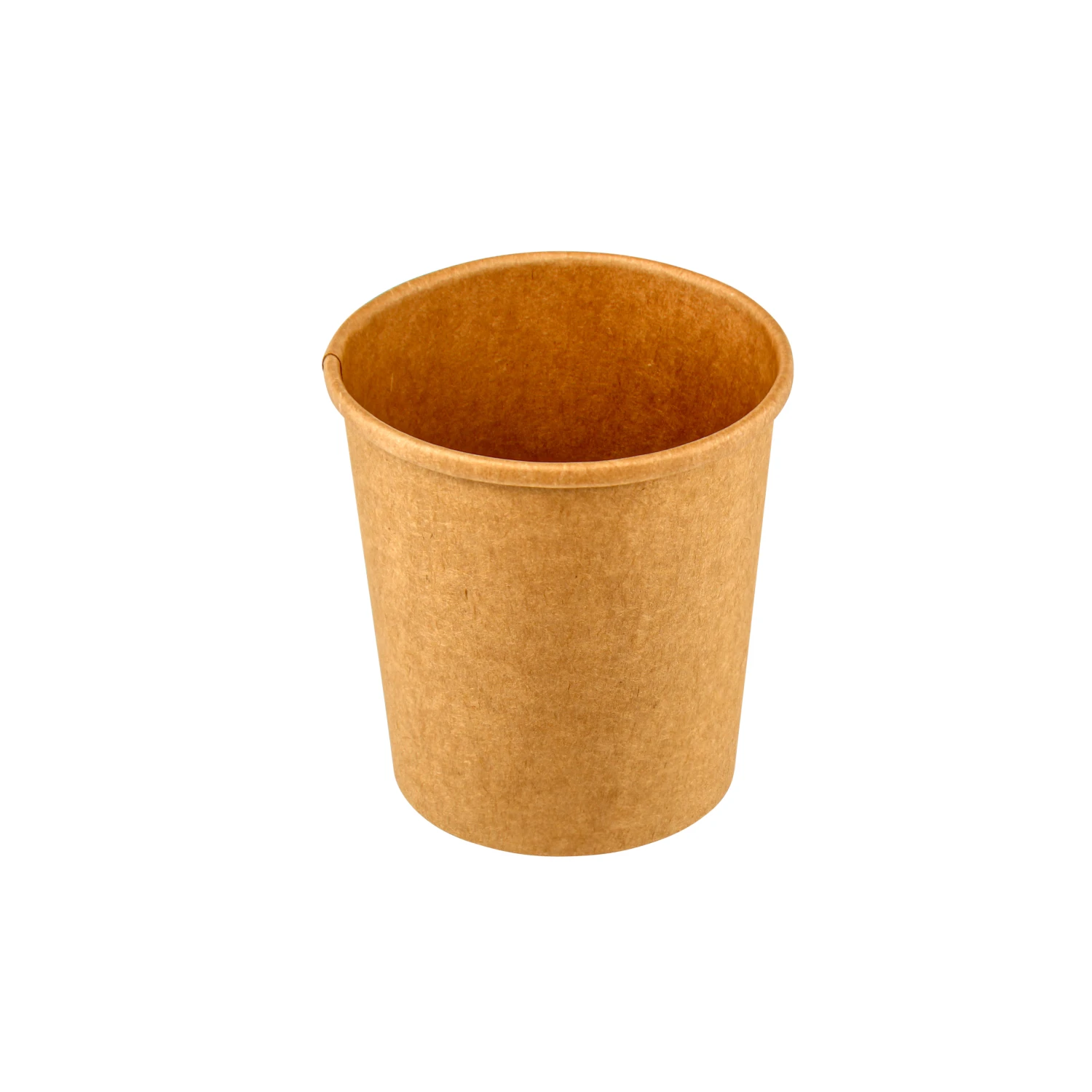 Suppenbecher aus braunem Kraftpapier