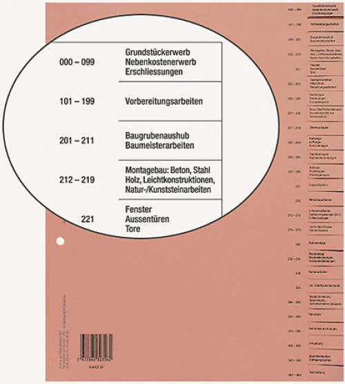 BIELLA Répertoire "Bauabrechnung" 26 parties