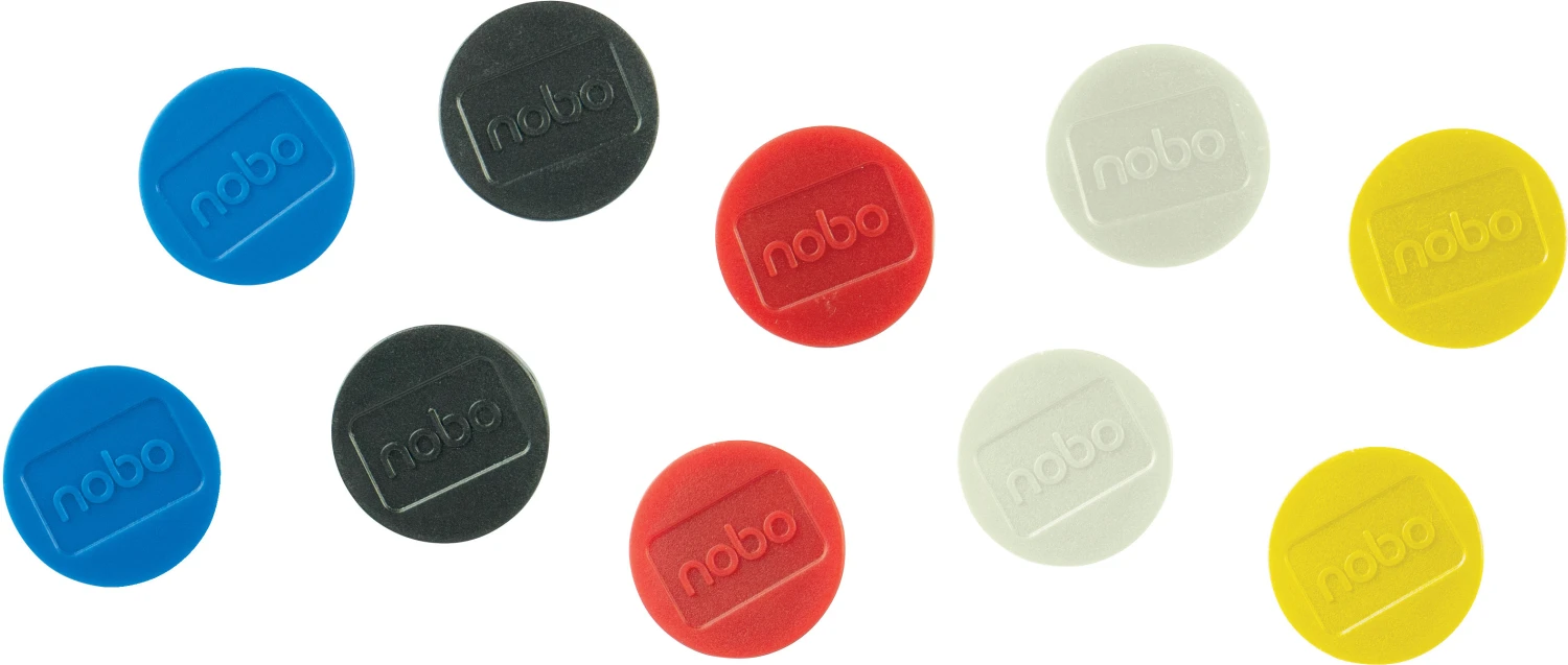 NOBO Magnet rund 32 mm - assortiert (10x)