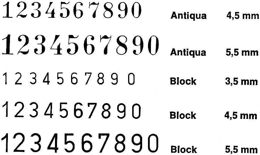 REINER Nummernstempel - Block 5.5 mm