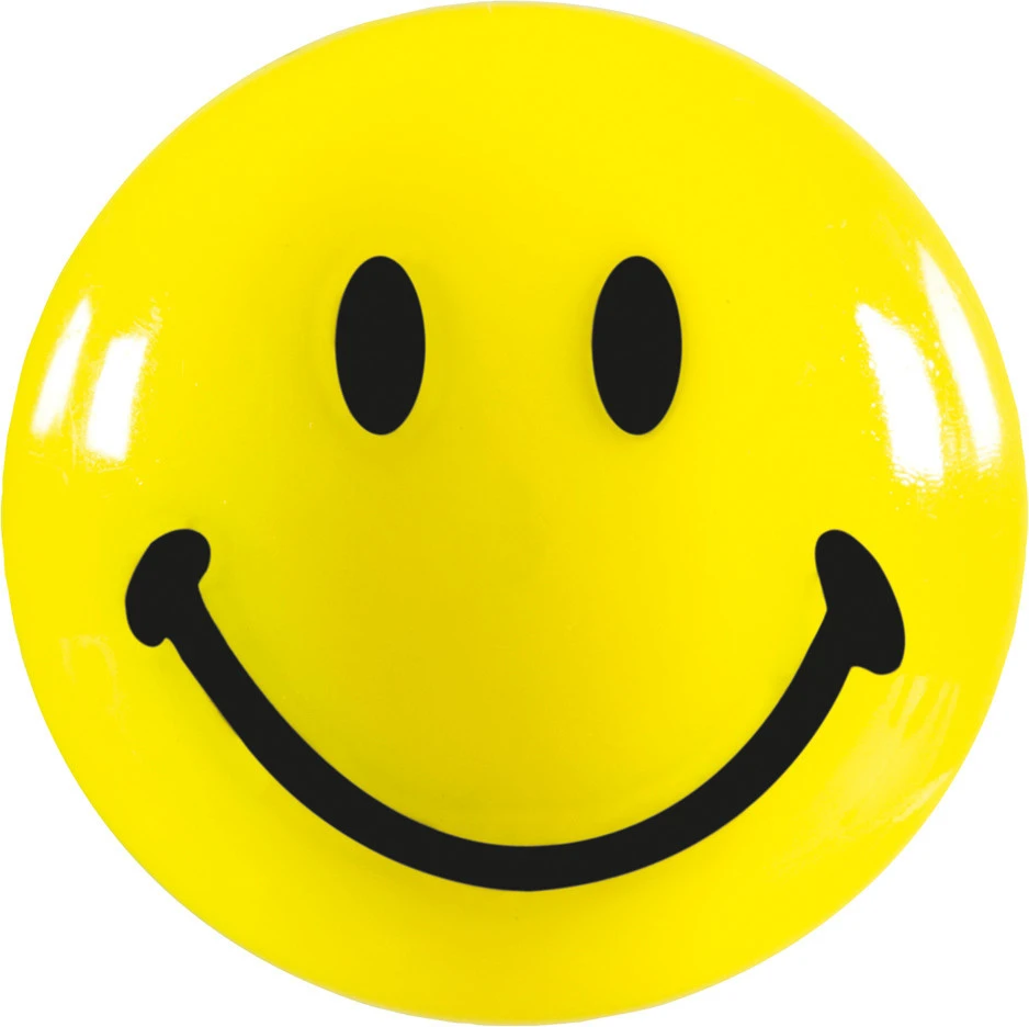 MAGNETOPLAN. Aimants Smiley jaune-noir 30mm - 6 pcs.
