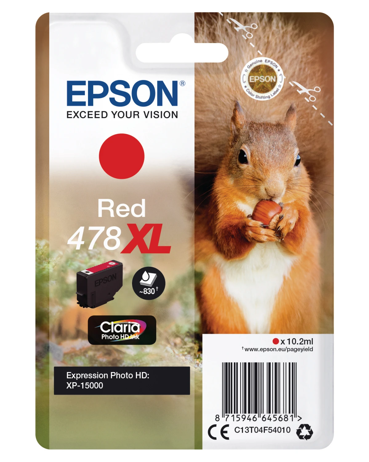 EPSON 478XL Tintenpatrone rot