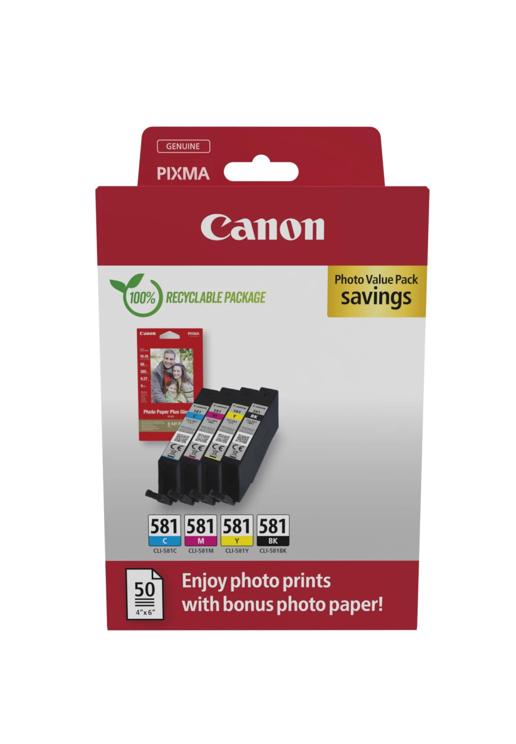 CANON 2106C006 Photo Value Pack BKCMY