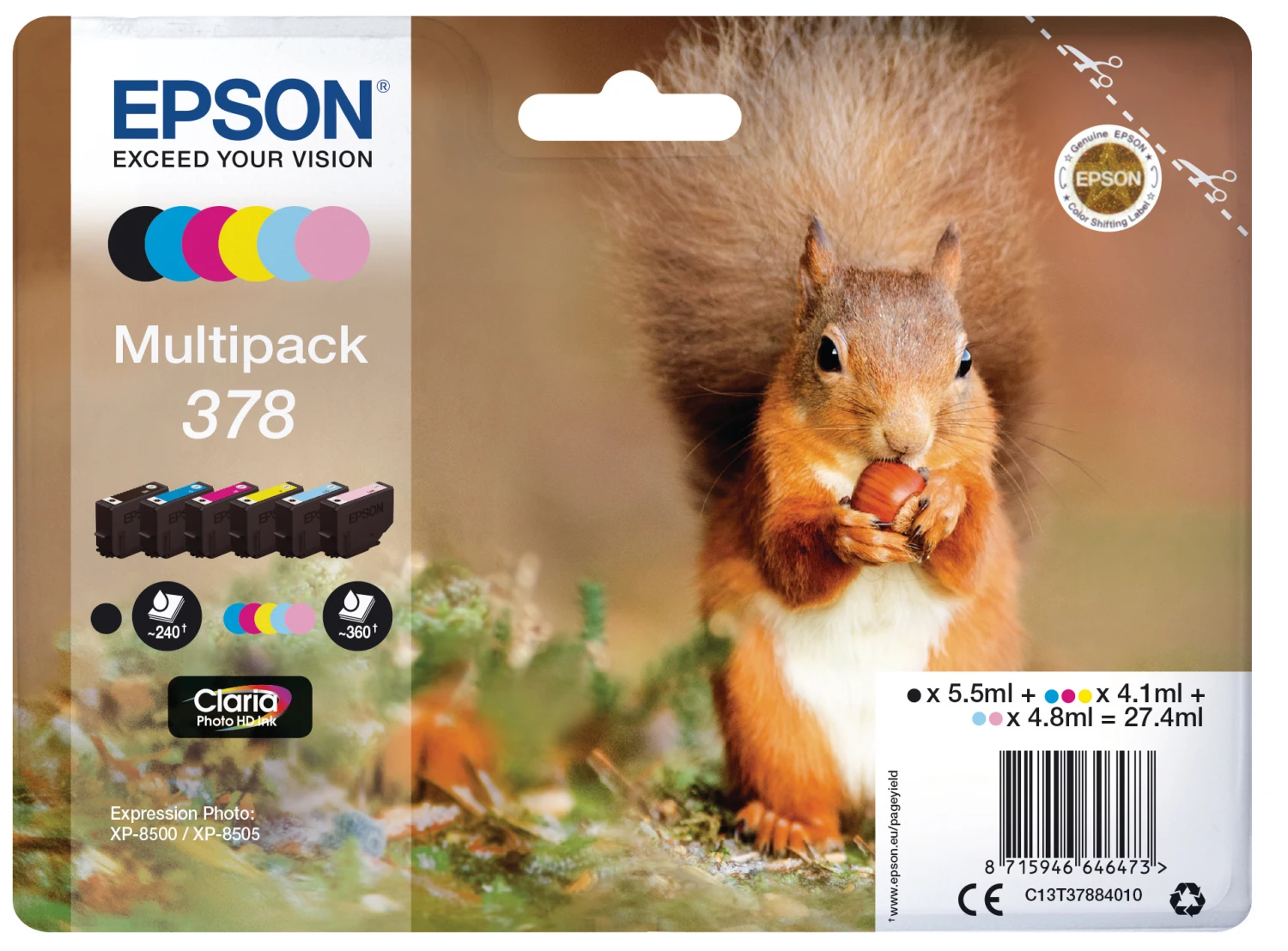 EPSON 378 6-color Multipack Tinte